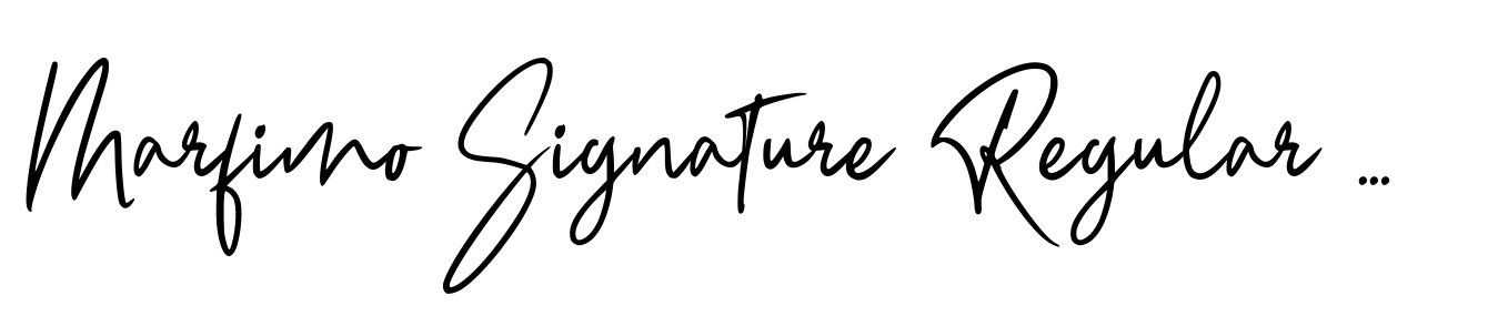Marfimo Signature Regular Script